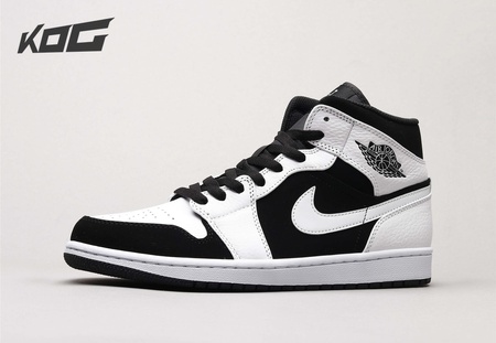 Air Jordan 1 Mid White Black 36-46