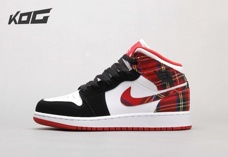 Air Jordan 1 Mid White Plaid 36-40