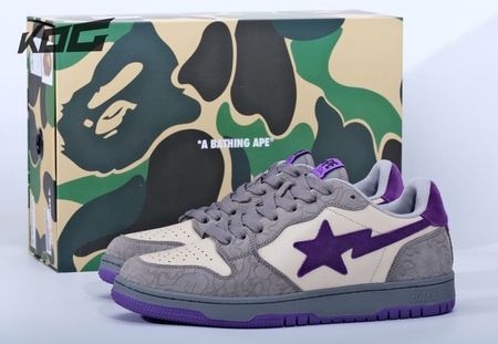 Bape Sk8 Sta Grey Purple Size 40-45