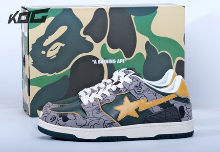 Bape Sk8 Sta Grey Mustard Yellow Size 40-45