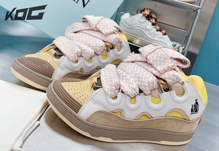 LANVIN Curb sneakers in Leather beige DRAG-H200509 Size 35-45