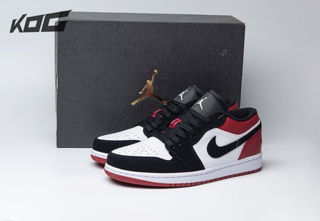 Jordan 1 Low Black Toe 553558-116 Size 36-47.5