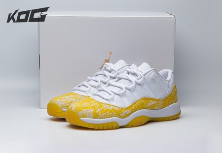 Jordan 11 Retro Low Tour Yellow Snakeskin (Women's) AH7860-107 Size 36-44.5