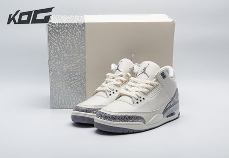 Air Jordan 3 Sail Metallic Silver CK9246-100 size 36-47.5