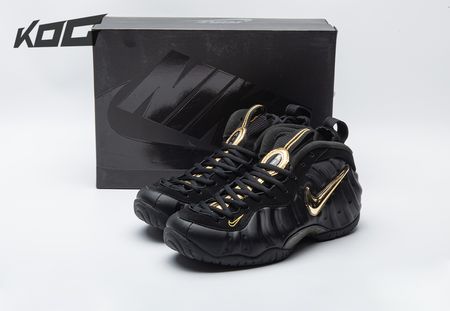 Nike Air Foamposite Pro Black Metallic Gold 624041-009 Size 41-46