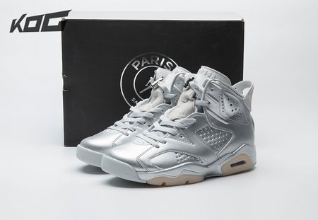 Jordan 6 Retro PSG Paris Saint-Germain Silver IQ5135-001 Size 40-47.5